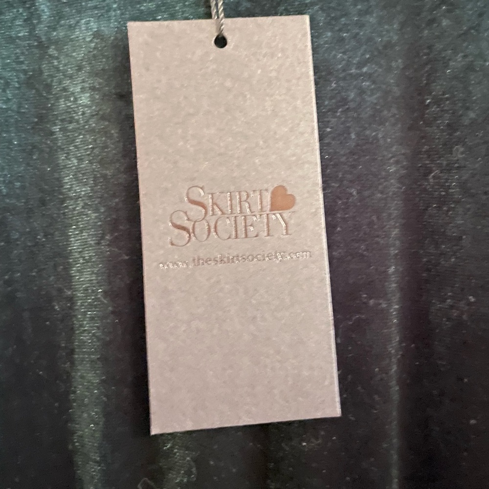 Dark Green Velvet Dress - Picture 7 of 10